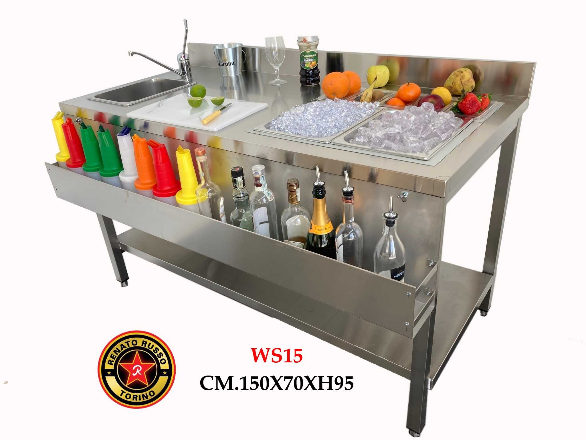 Vasca cocktail drink station ABS da incasso attrezzatura barman bartender  RS9614